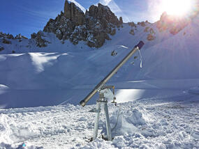 Booster in Axamer Lizum zur Sicherung eines Speichersees