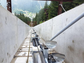 Kabelverlegesystem für Kraftwerke Obervermuntwerk