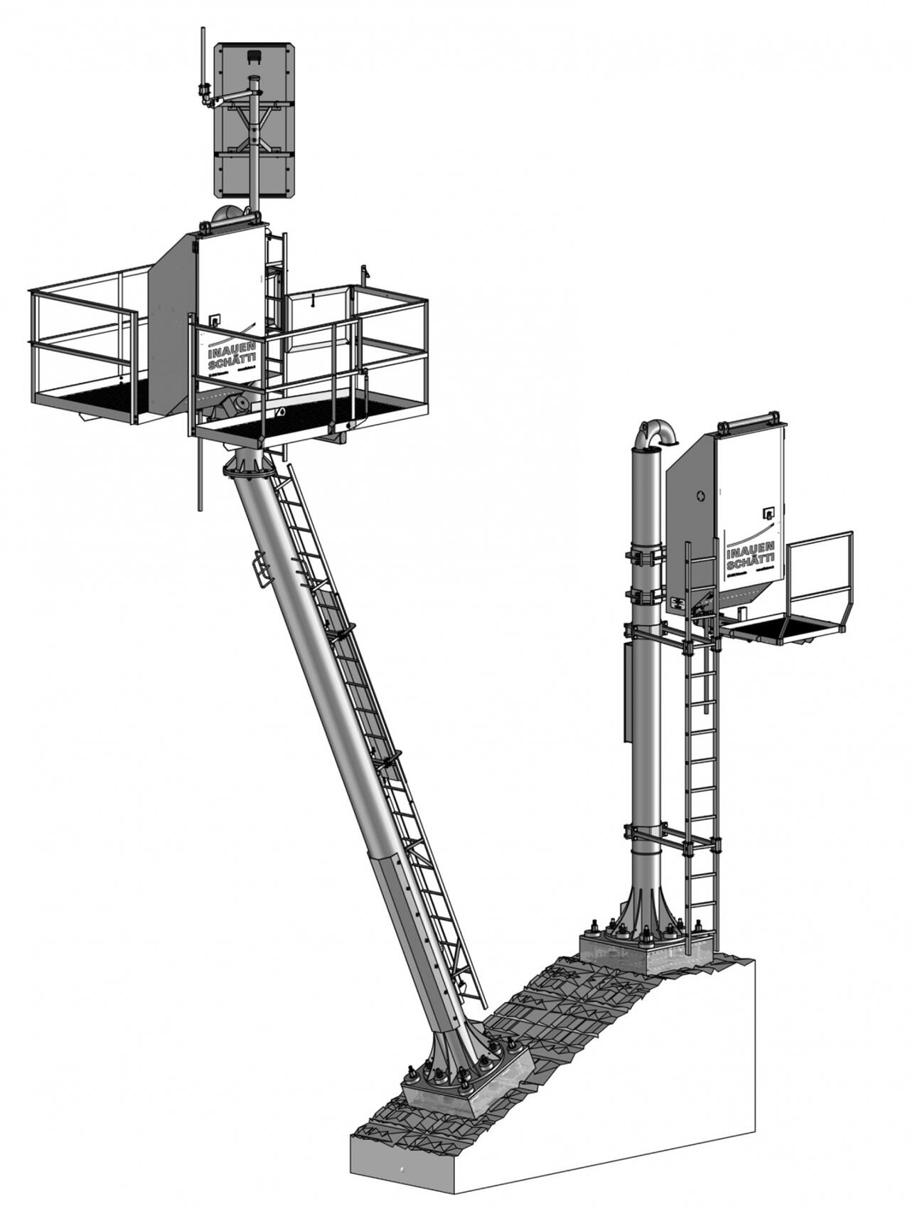 Kombinierter Lawinenmast im Ventertal 