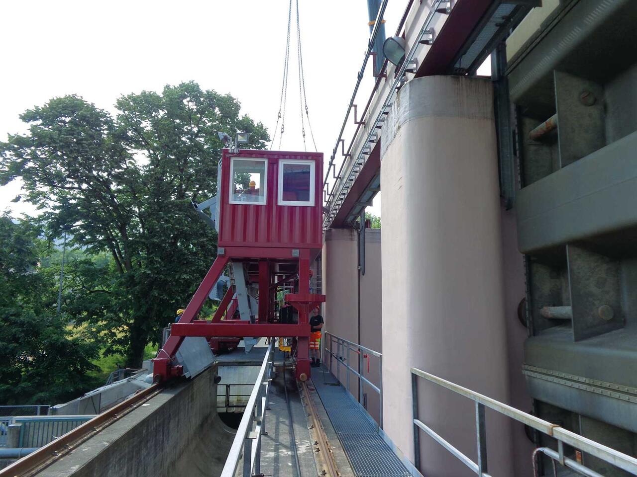 Die neue Kabine für die Anlage