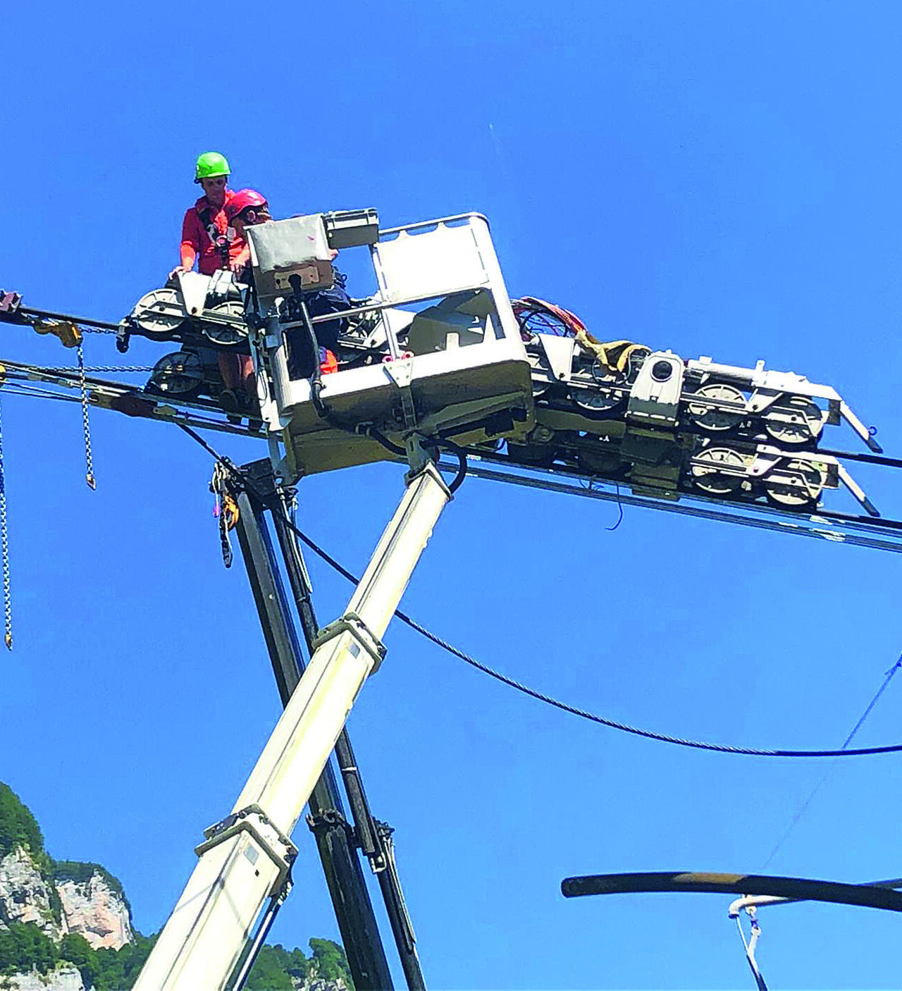 Montage des revidierten Laufwerks.