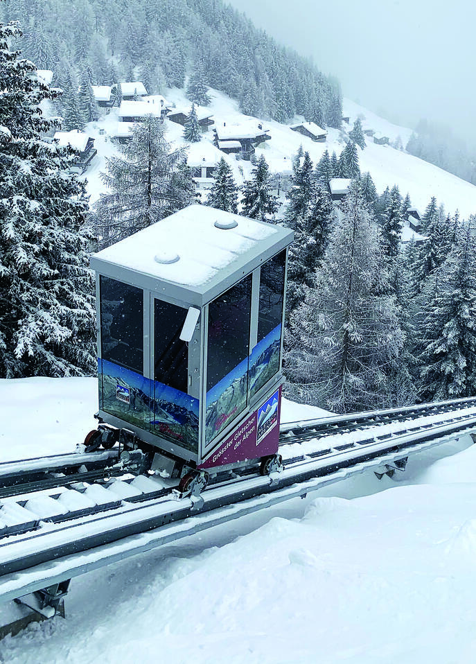 Schrägaufzug auf der Bettmeralp 