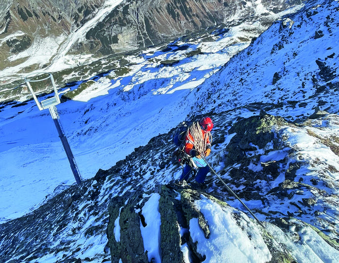 Klettereinsatz für LM-Montage.