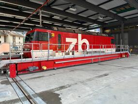 Schiebebühne Meiringen über den Brünig «geschoben»