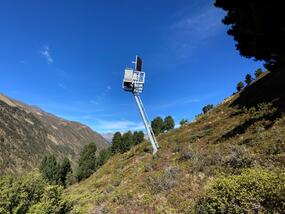 Lawinenmasten sichern in Obergurgl Speichersee