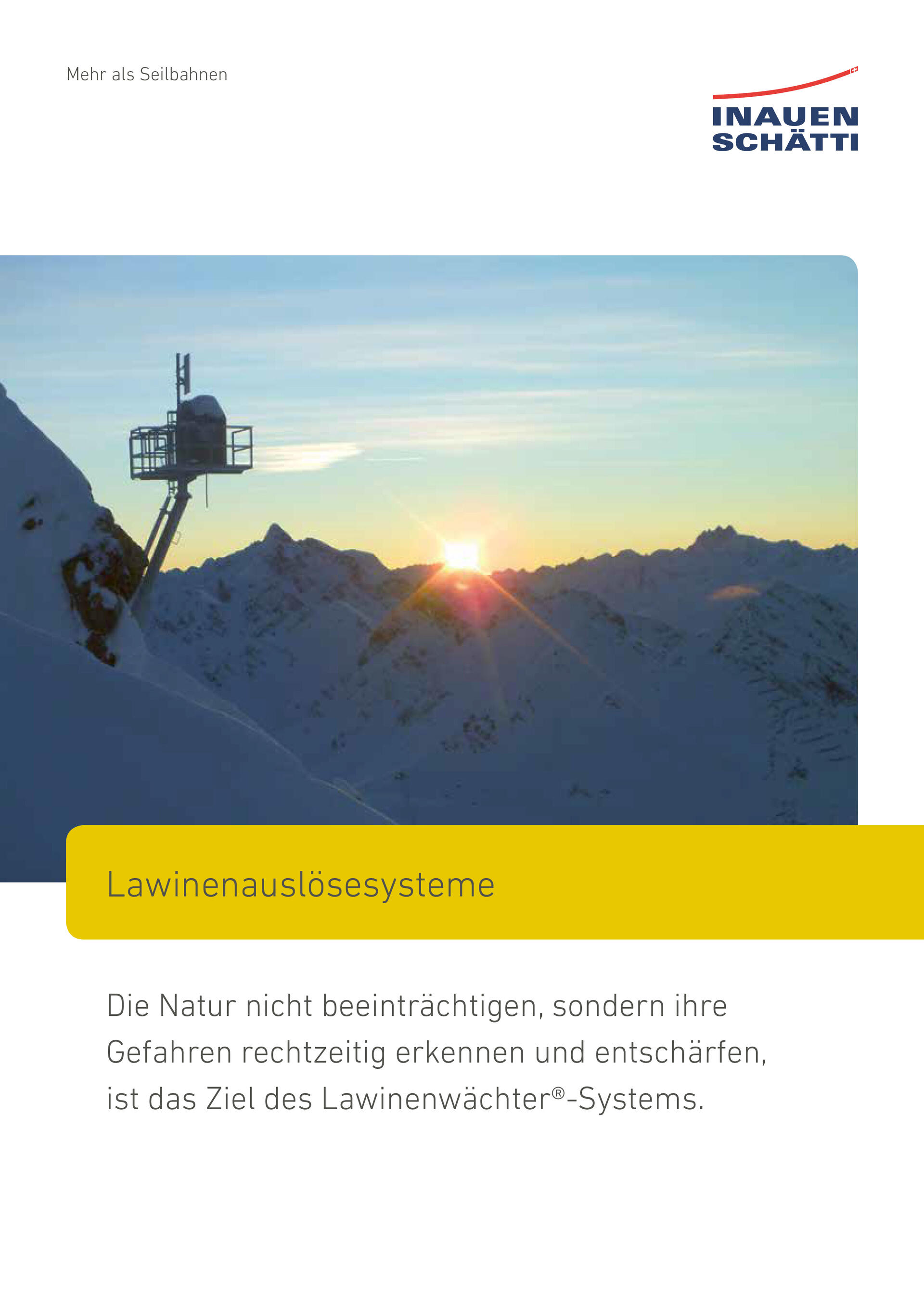 Broschüre Lawinenauslösesysteme