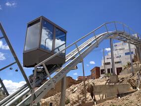 Ascenseur incliné de la station 17 de La Paz en Bolivie