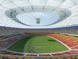 Montage de câbles au Stade national de Bucarest