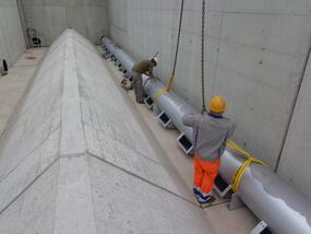 Construction hydraulique en acier pour un dessableur à Engi